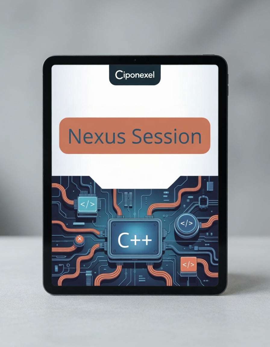 Ciponexel Nexus Session C++ book on a gray background