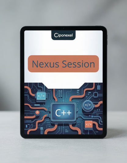 Ciponexel Nexus Session C++ book on a gray background