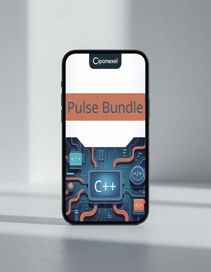 Phone displaying 'Pulse Bundle' by Cipanexel with a technical design on a gray background